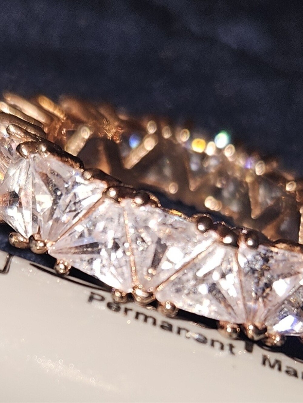 Rose Gold & Moissanite Ring sz 12 fashion ring